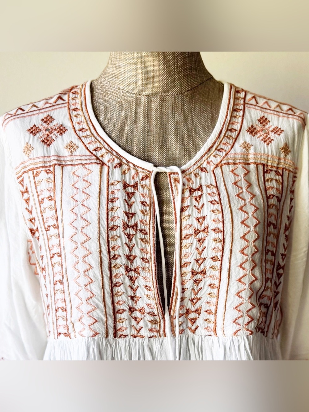 Melissa Odabash Natalia Boho White Embroidered Mini Dress - Picture 7 of 17